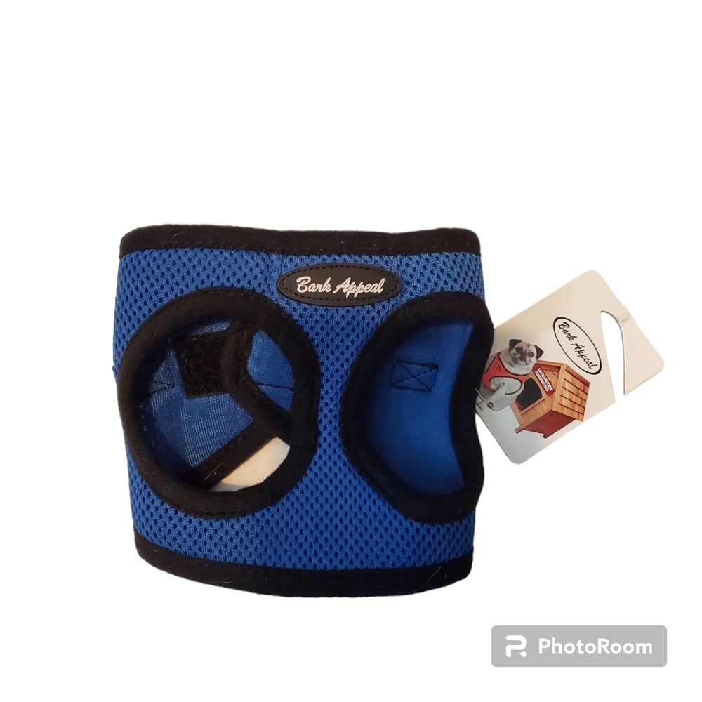 Bark Appeal XS Dog Harness With Velcro and Bluckle Close With Leash Attachment